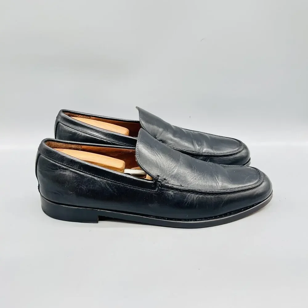 Allen Edmonds Shoes Mens 11.5 Black Leather Loafers Slip On Dress Oxford Classic